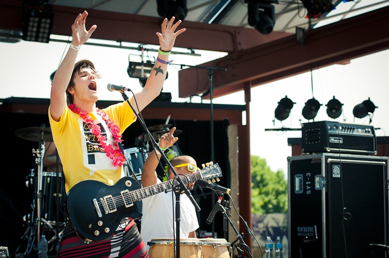 Vancouver band The Boom Booms, performing at Keloha 2012 in Kelowna, BC, photo by Emilee Zaitsoff of Electrify Photography