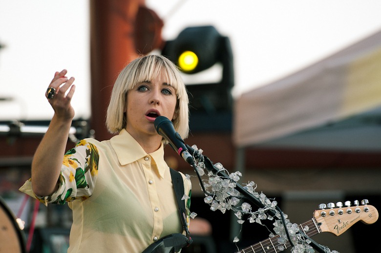 Welsh band The Joy Formidable, performing at Keloha 2012 in Kelowna, BC, photo by Emilee Zaitsoff of Electrify Photography