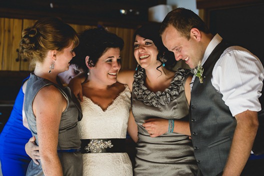 bride and bridesmaids by kootenay wedding photographer electrify photography