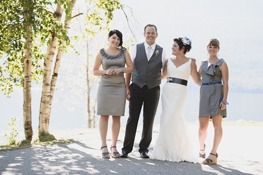 bride and bridesmaids by kootenay wedding photographer electrify photography