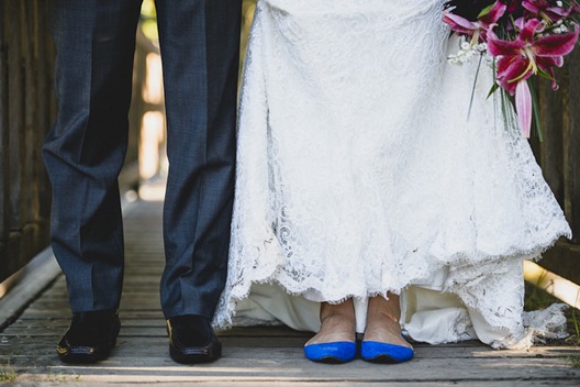 blue wedding shoes by kootenay wedding photographer electrify photography