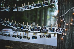polaroid photo booth clothespins by kootenay wedding photographer electrify photography