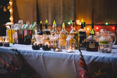 lit up bar by kootenay wedding photographer electrify photography