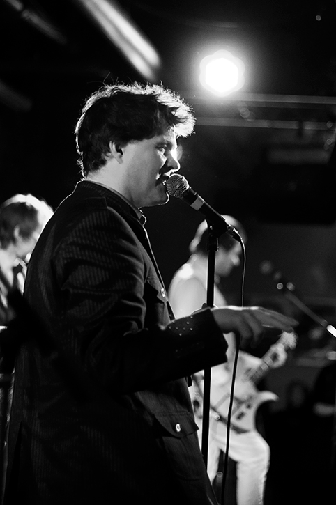 Tyler Spencer (aka Dick Valentine) of Electric Six at Spiritbar in Nelson, BC, photo by Electrify Photography