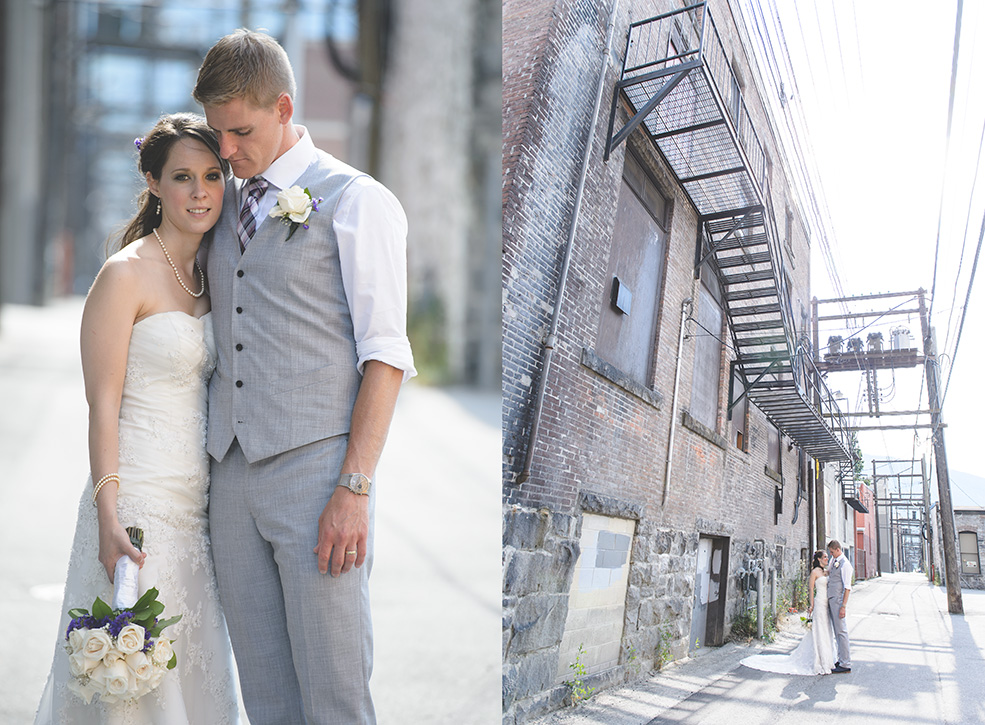 Alleyways make for gorgeous imagery in Nelson, BC by Kootenay wedding photographer Electrify Photography