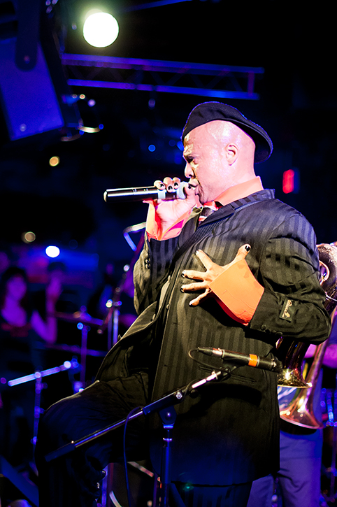 Angelo Moore of funk band Fishbone at Spiritbar in Nelson, BC, photo by Electrify Photography