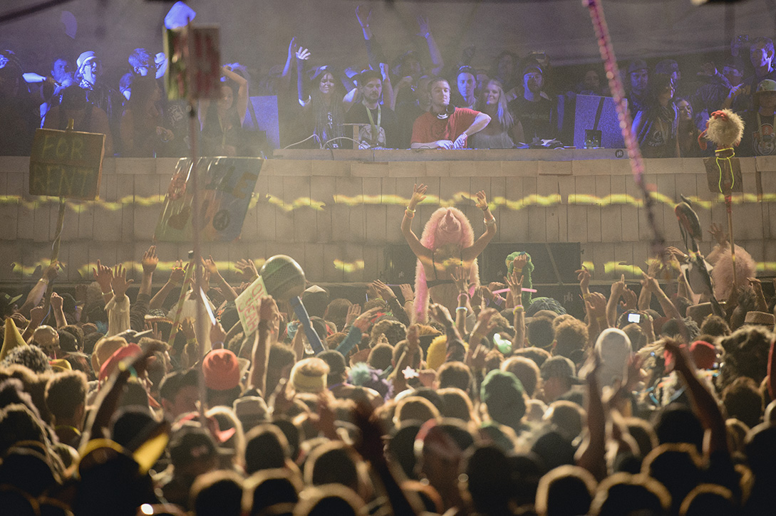 Dubstep artist Excision plays in the Village at Shambhala Music Festival 2012, photo by BC Music Photographer Emilee Zaitsoff of Electrify Photography